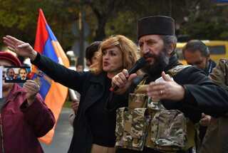 Protests in Armenia over peace deal with Azerbaijan as Russian peacekeepers arrive