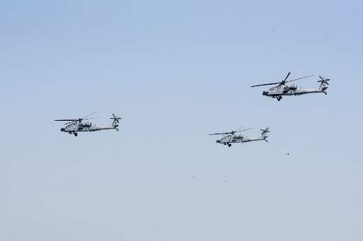 AH-64E Apache attack helicopters