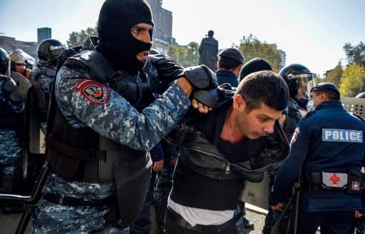 Armenia arrests opposition leaders as protests erupt over Nagorno-Karabakh deal with Azerbaijan