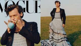 Harry Styles becomes the first male star to feature solo on Vogue cover