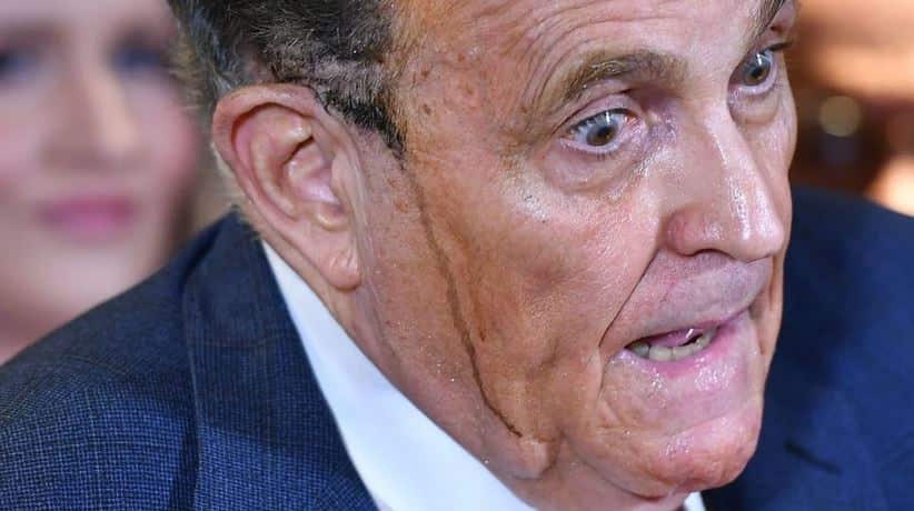 Trump's lawyer Rudy Giuliani's hair dye melting during press meet sparks wave of memes