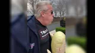 Man donning Trump merchandise charged after 'forcefully exhaling' on two women