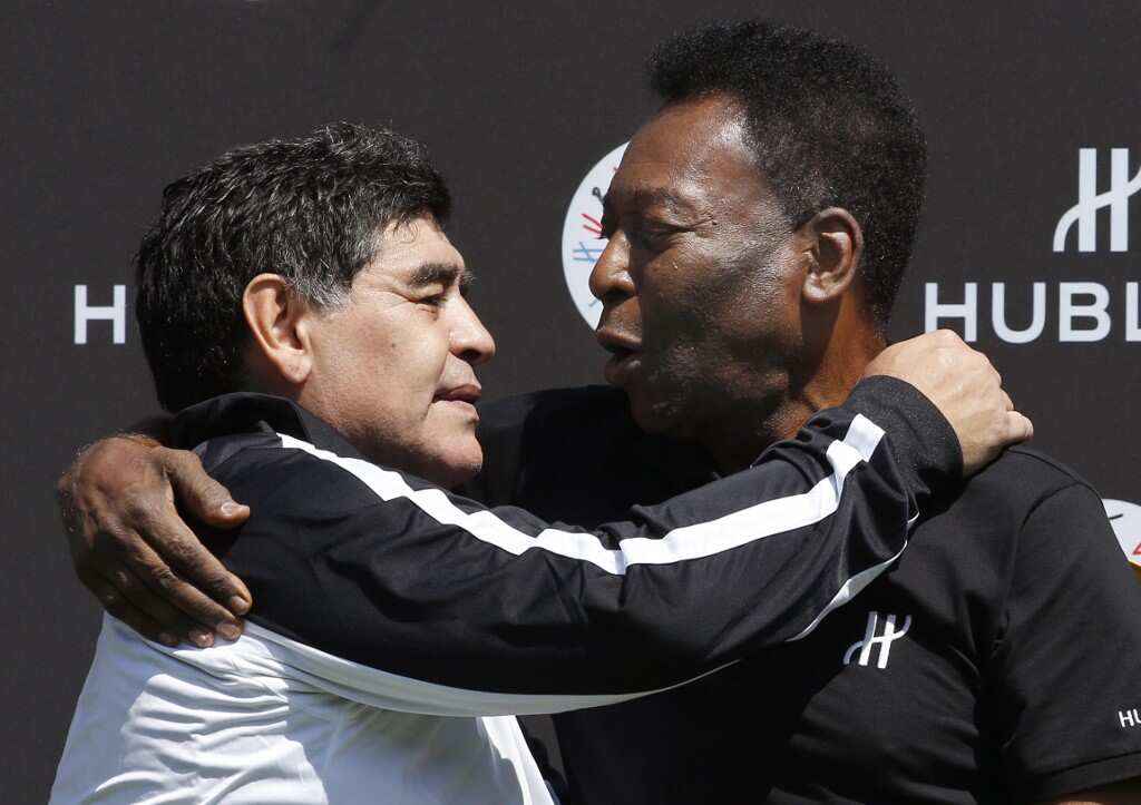 'One day we'll kick a ball together': Pele pays his tribute to Maradona