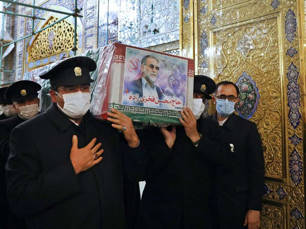 Iran's top nuclear scientists body taken to holy shrines ahead of burial