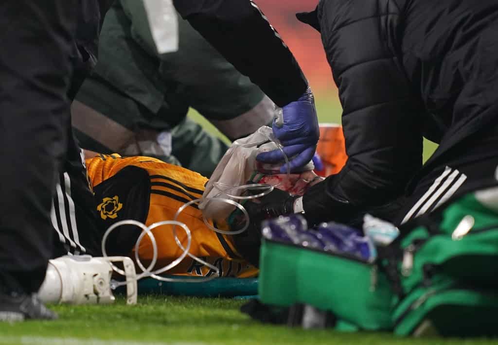 Wolves' Raul Jimenez out with fractured skull in horror collision