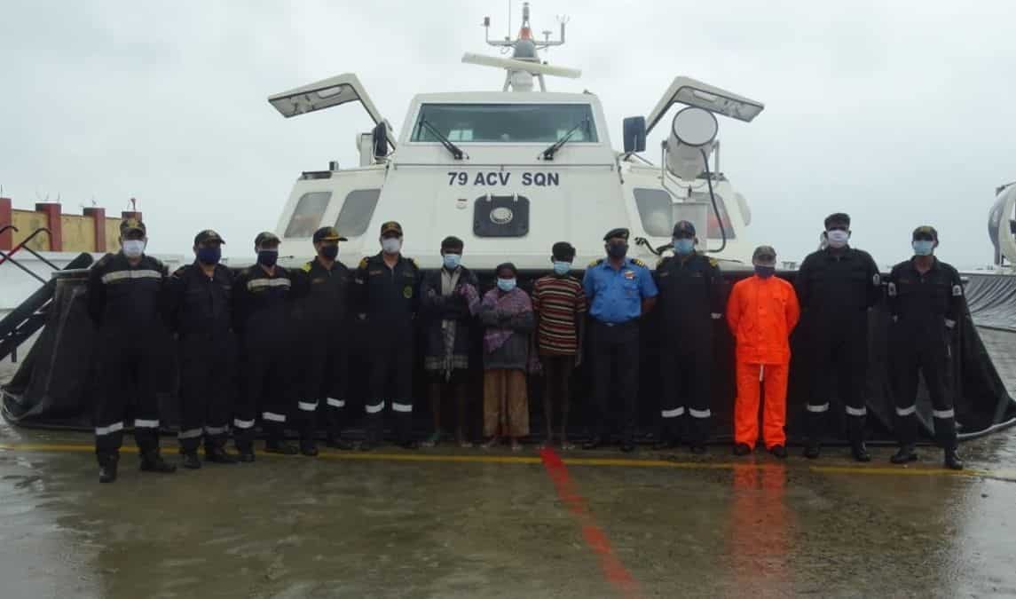 Cyclone Burevi: Indian coast guard rescues three fishermen stranded on island for over two days Cyclone Burevi: Indian coast guard rescues three fishermen stranded on island for over two days