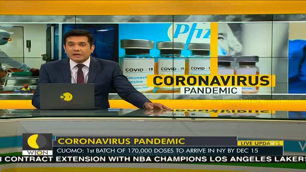 1st batch of 170,000 doses to arrive in New York by Dec 15