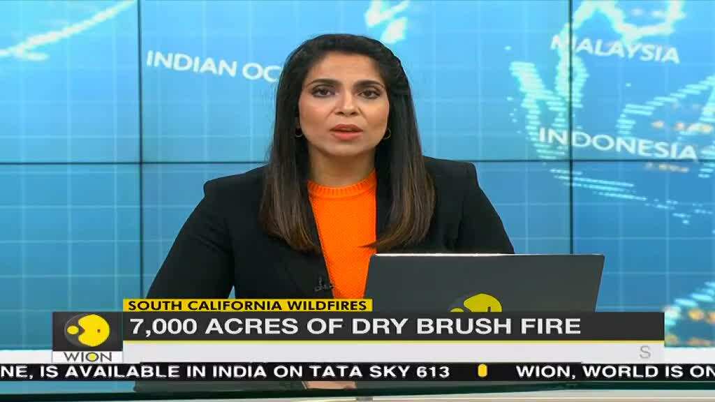 California wildfires erupt amid strong Santa Ana winds