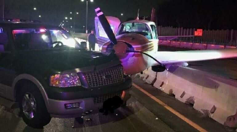 WATCH| Light weight plane makes dramatic landing on Minnesota's busy highway