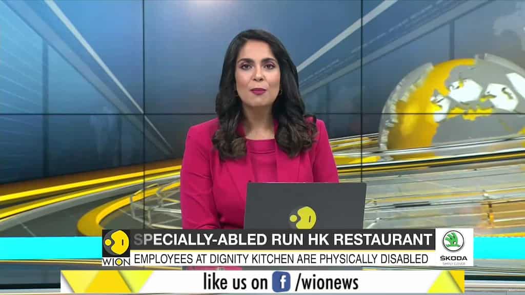 Restaurant in Hong Kong is helping disabled people to find their way