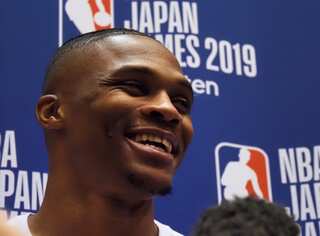 WATCH: A fan pours popcorn on Wizards' guard Russell Westbrooks during NBA qualifiers