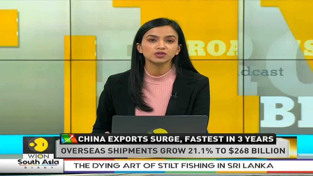 China exports surge by forecast beating 21% in November