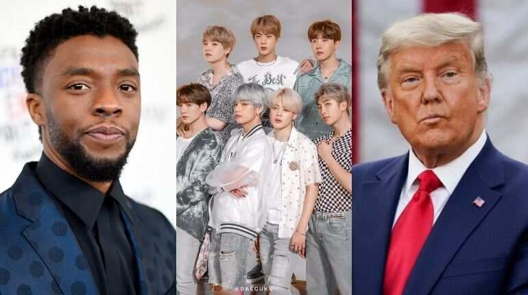 Chadwick Boseman, Donald Trump and pop group BTS dominate Twitter in 2020
