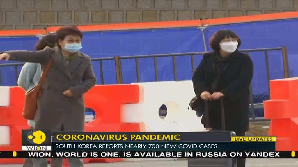 South Korea reports nearly 700 new COVID-19 cases
