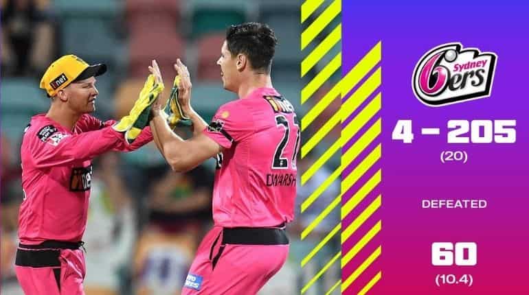 Sydney Sixers thrash Melbourne Renegades to claim ''biggest victory'' in BBL history Sydney Sixers thrash Melbourne Renegades to claim ''biggest victory'' in BBL history