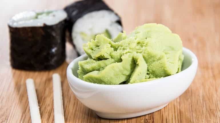 Wasabi served at most sushi restaurants is actually horseradish Wasabi served at most sushi restaurants is actually horseradish