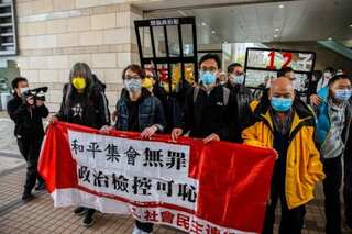 Eight Hong Kong activists charged for security law protest