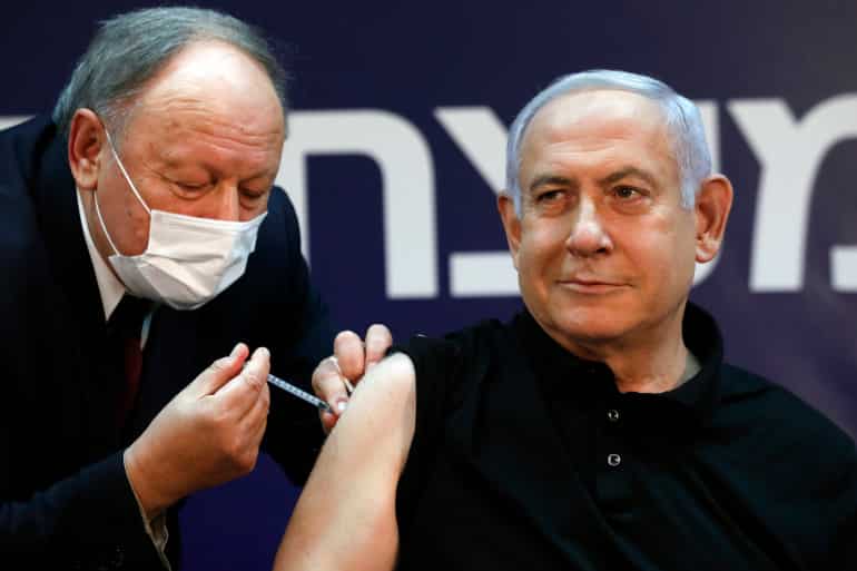 PM Netanyahu gets coronavirus jab, starting Israel rollout PM Netanyahu gets coronavirus jab, starting Israel rollout