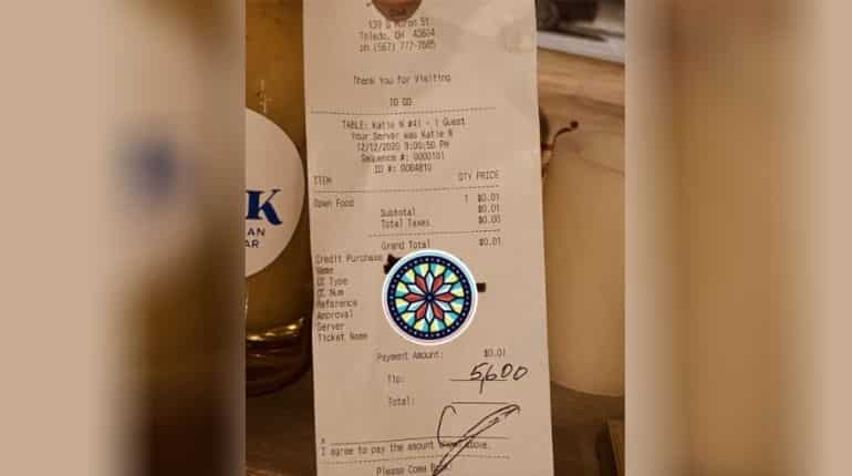 Guest in US restaurant leaves $5,600 tip bringing holiday cheer to many Guest in US restaurant leaves $5,600 tip bringing holiday cheer to many