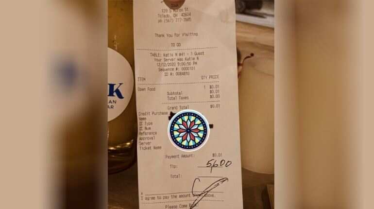 Guest in US restaurant leaves $5,600 tip bringing holiday cheer to many