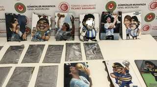Turkish police seizes drug trafficker using Maradona portraits to smuggle cocaine