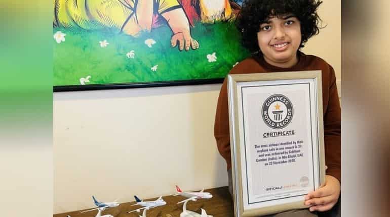 12-yr-old Indian in Guinness World Record for identifying most aeroplane tails 12-yr-old Indian in Guinness World Record for identifying most aeroplane tails