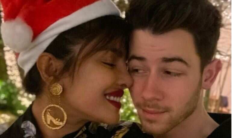 Priyanka Chopra spreads Christmas cheer with Nick Jonas and dog Diana