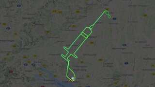 Pilot draws syringe in sky as COVID-19 vaccination drive begins