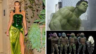 Hulk or Ninja Turtle? Kim Kardashian's Chritsmas outfit confuses Twitter