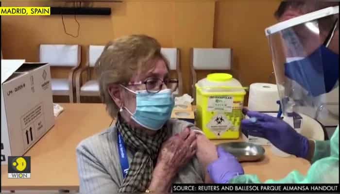 Joy in Spanish nursing home after residents get COVID-19 jab