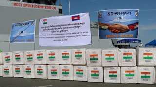 India sends 15 tonnes of flood aid to Cambodia