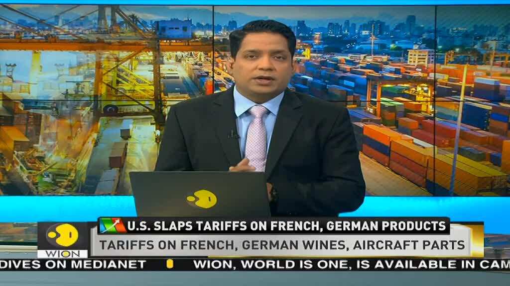 US slaps tariffs on French and German products