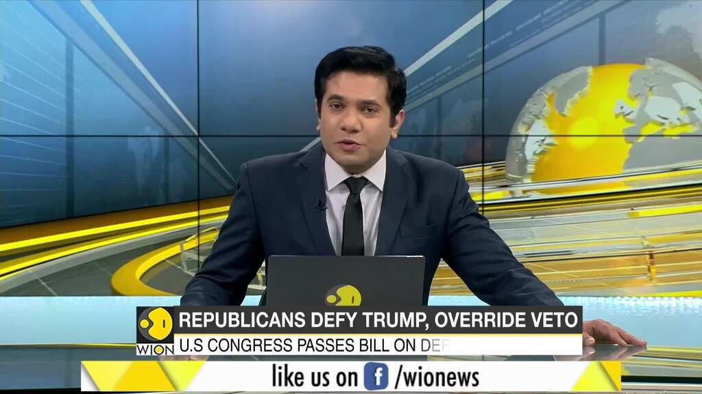 For the first time in his tenure, US Congress overrides Trump’s veto of Defence bill