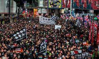 Thousands rally in Hong Kong New Year protest