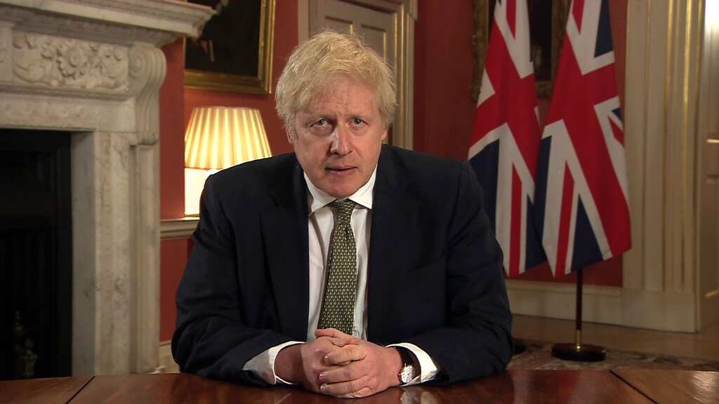 British Prime Minister Boris Johnson announces another national lockdown