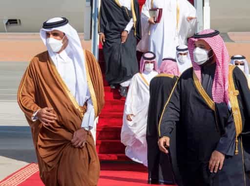 In historic turn, Saudi Crown Prince Mohammed bin Salman embraces Qatar emir In historic turn, Saudi Crown Prince Mohammed bin Salman embraces Qatar emir