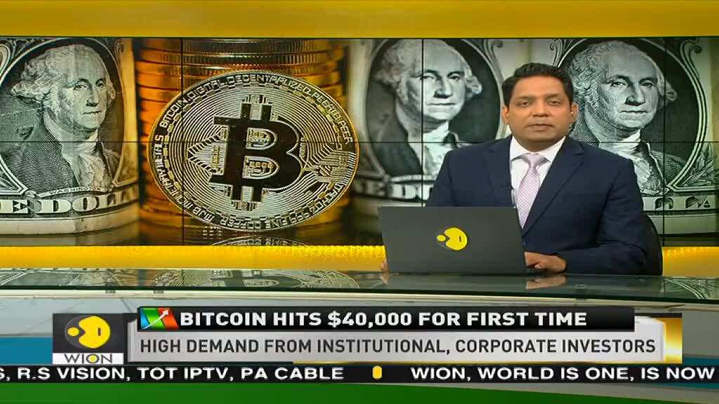 Bitcoin slides more than 5% after topping $40,000 for first time
