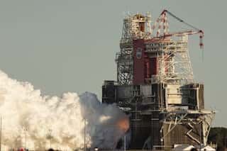 NASA's Boeing moon rocket cuts short rare ground test