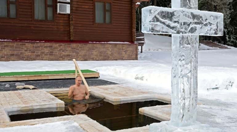 Watch: Russian President Vladimir Putin submerges himself in icy water to mark Orthodox Epiphany