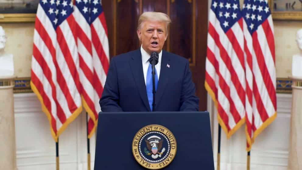 Trump uses 'incoming administration' rather than Biden's name to wish 'good luck'