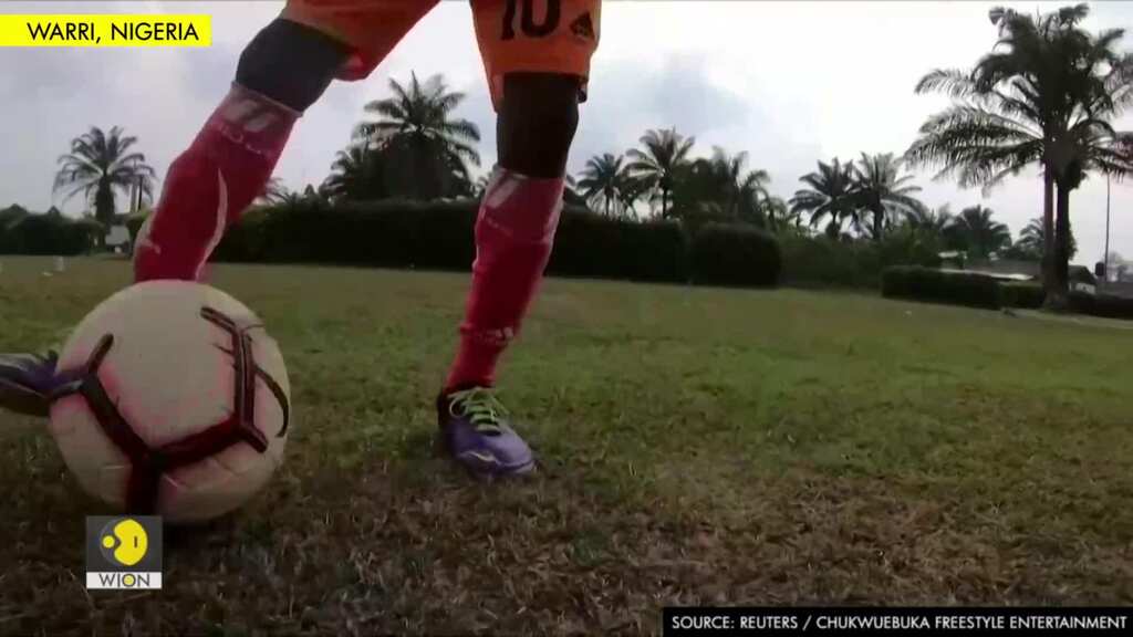 Nigerian boy hopes for future in soccer after setting freestyle world record