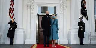 'Democracy has prevailed': First family enters the White House for first time