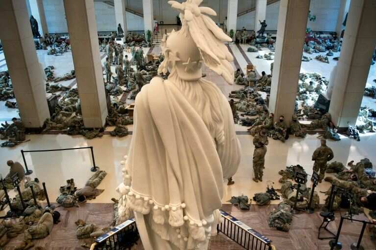 Outrage after troops protecting US Capitol forced to sleep in parking garage Outrage after troops protecting US Capitol forced to sleep in parking garage