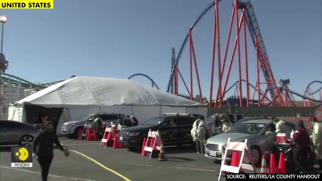 Theme park swaps thrills for vaccines at California mega site