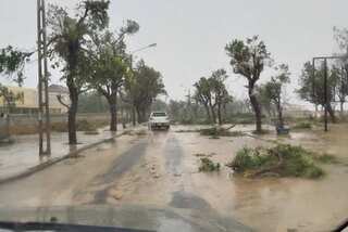 Cyclone hits Mozambique port city, brings property damage, flooding