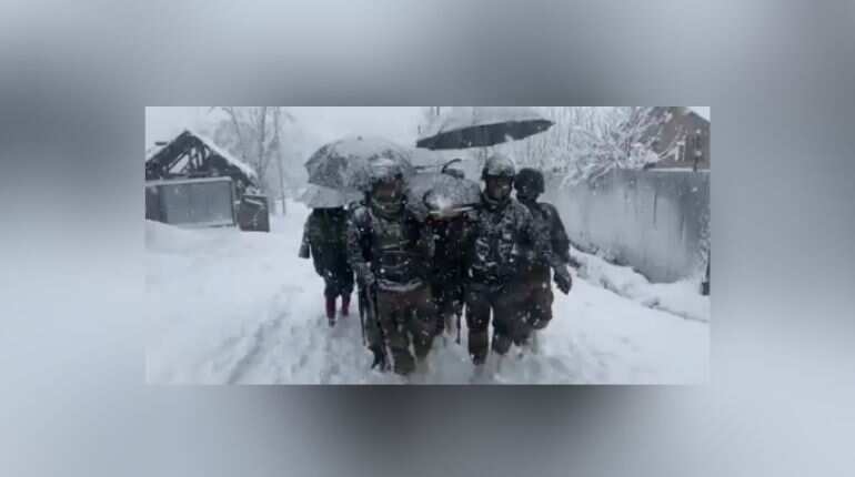 Indian Army earns praise after helping woman, newborn reach home in 'knee-deep' snow