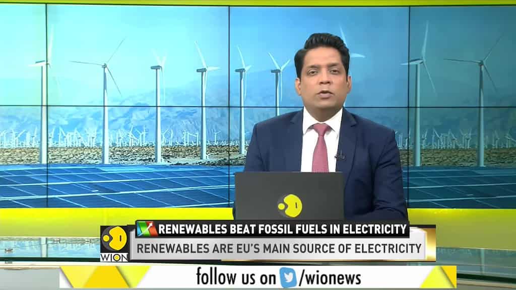Renewables beat fossil fuels in electricity mix in EU