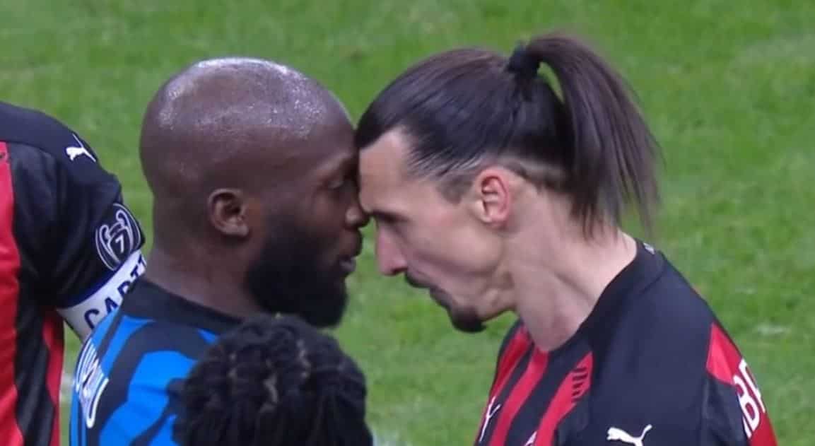 Watch: Zlatan Ibrahimovic, Romelu Lukaku involved in heated war of words during Milan Derby