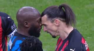 Watch: Zlatan Ibrahimovic, Romelu Lukaku involved in heated war of words during Milan Derby