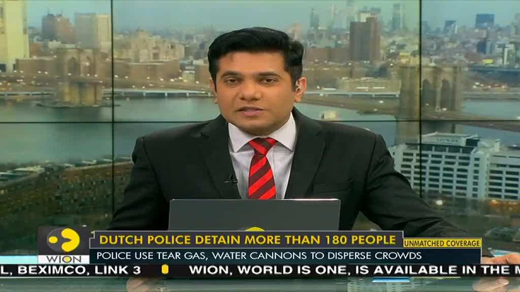 Netherlands: Explosion seen as anti-lockdown protesters run from Dutch police
